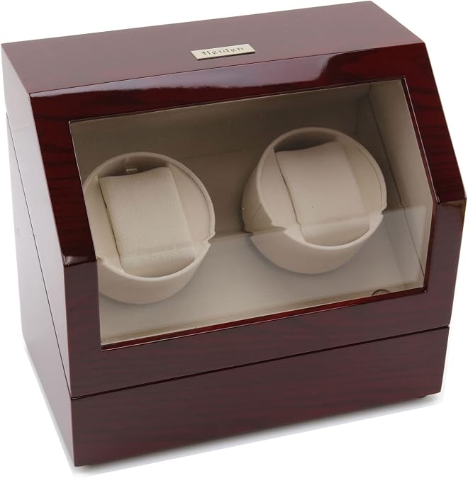 Heiden Watch Winder for Automatic Watches, Double Watch Winders for Rolex, Dual Watch Winder Japanese Motor - Zero Magenetization