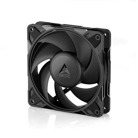 ARCTIC P12 Pro PST LN - Low-Noise Premium Fan, 120 mm PWM Fan with Y-Cable Splitter, 450-2000 RPM, 0 RPM <5% PWM, Fluid Dynamic Bearing, 4-Pin - Black