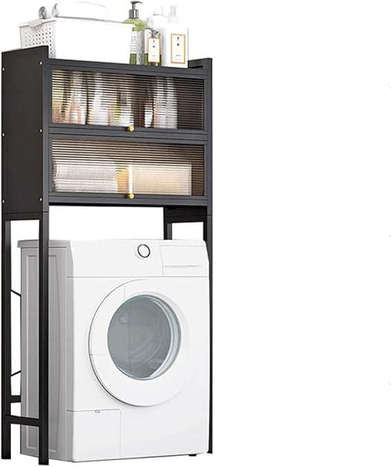 Washing Machine Storage Rack, 3-Tier Cabinet for Dryer and Washer with Adjustable Feet