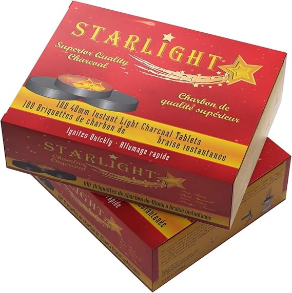 Starlight Charcoal 33mm Instant Light Charcoal Tablets