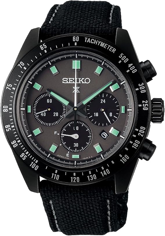 Seiko Watch Prospex Speedtimer Solar Chronograph Large, black