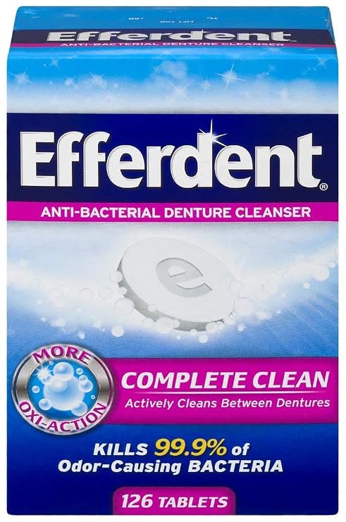Efferdent Anti-Bacterial Denture Cleanser-126 Count