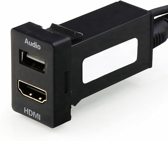 HDMI Socket Mount Cable +USB Audio Input Audio Relay Use for Toyota(Type A)