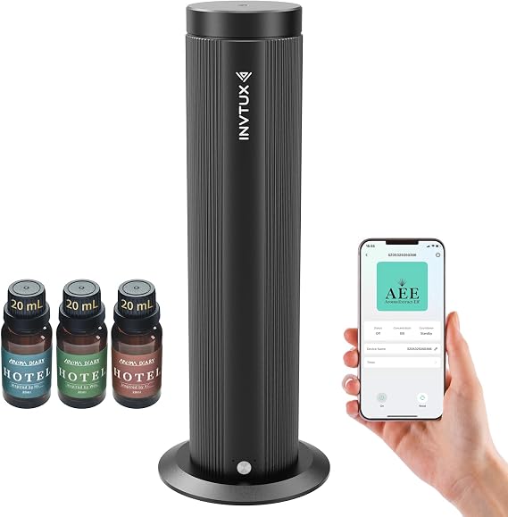 Waterless Essential Oil Diffuser Corded Diffuser | with Hotel Collection Oil Scent Diffuser Starter Kit Cold Air Diffuser 1000 Sq Ft Coverage for Home Office Hotel