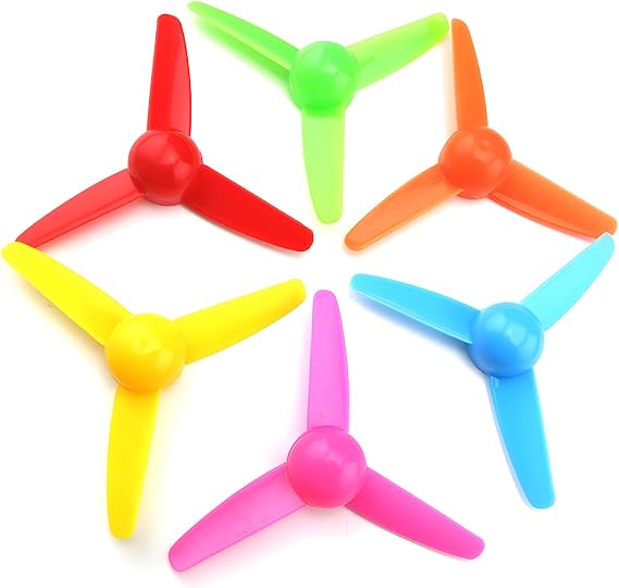 WALWAL 12 Pcs 3-Blade 80mm Fan Shape Propeller 2mm Shaft Propeller