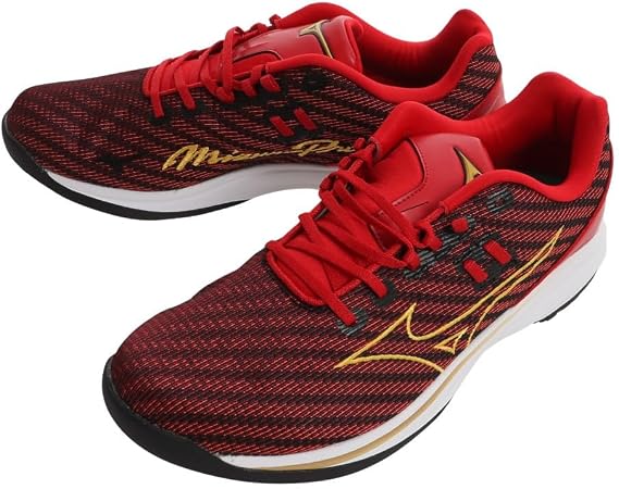 MIZUNO Unisex Mizuno Pro Wave LR RUN PRO 62 Baseball 29.0 cm 2E, red/gold