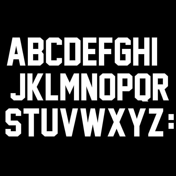 Fanbay 52 Pieces 4 Inch Iron On Letters A to Z Heat Transfer Letters Paper for Sport Jersyes T Shirts Team Name(White)