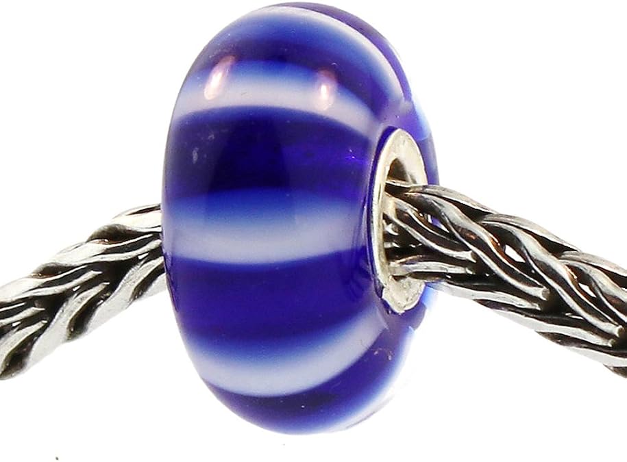 TROLLBEADS Authentic Glass 61360 Blue Stripe