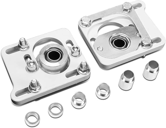 DNA Motoring CBK-PLT-FM94-WH Front Adjustable +/- 2.5 Coilover Camber/Caster Plates