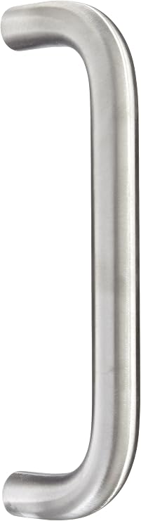 Rockwood 111.32D Stainless Steel Straight Solid Door Pull for 1-3/4" Door, 1" Diameter x 10" Center-to-Center, Type 1 Through-Bolt Mount, Satin Finish