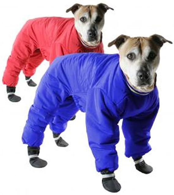 Muttluks 4-Legged Nylon Reversible Dog Snow Suit, Size 22, Red/Blue