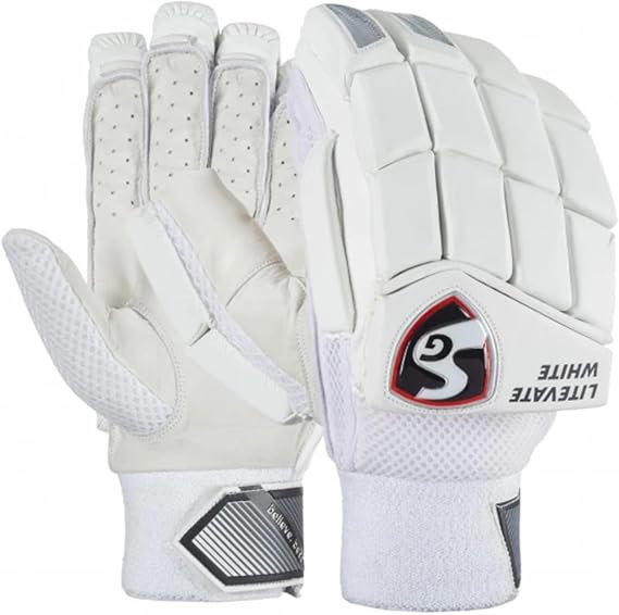 SG Cricket Litevate White RH Batting Gloves