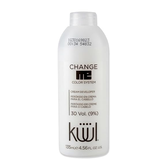 30 Volume Cream Developer 9% Hair Color Peroxide for Bleaching & Dye, Smooth Consistency for Even Mixing, Professional Use, System peroxido para Cabello 4.56 oz