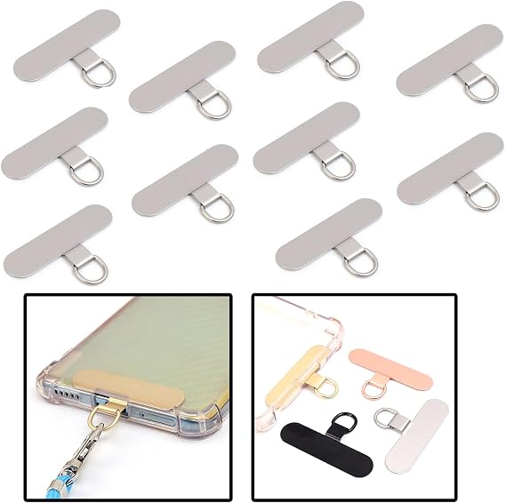 Microcase Telefon İp Askılıklar için Paslanmaz Çelik Tutacak Bağlantı Parçası -AL4832 10 Adet (Rose Gold)