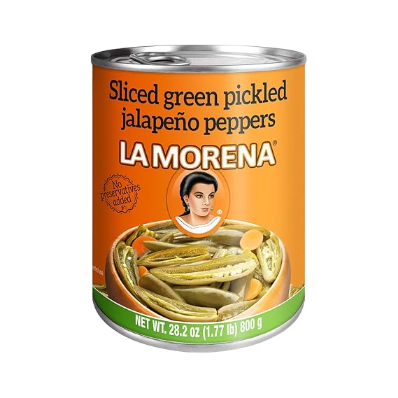 La Morena Sliced Jalapeno Peppers, 28oz (1 unit) (Packaging may vary)