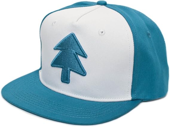 Dipper Aqua Blue Pine Hat Embroidered Adult Flat Baseball Cap