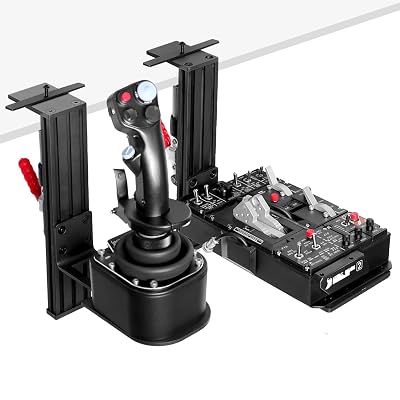 Hikig 2 Pack Desk Mount for Flight Sim Joystick, Throttle, Hotas Systems Compatible With Thrustmaster Hotas Warthog, MFD Cougar Pack, Winwing Orion 1 & 2 Hotas - Flight Controller Not Included