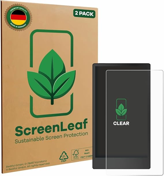 2 Pack Screen Protector Compatible with Remarkable Paper Pro Move [Sustainable Screen Protection, Clear, Anti-Scratch]