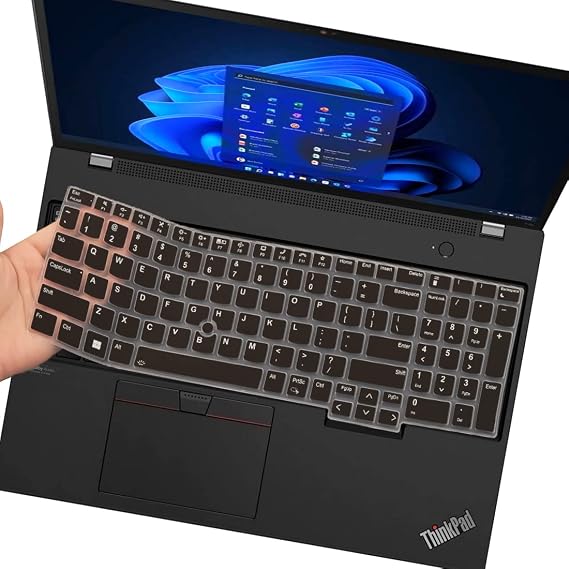 Keyboard Cover Skin for 16-inch Lenovo ThinkPad T16 P16 P16s Laptop, Lenovo Thinkpad 16 inch Keyboard Protector Skin (Not Fit 15.6" Thinkpad)-Clear