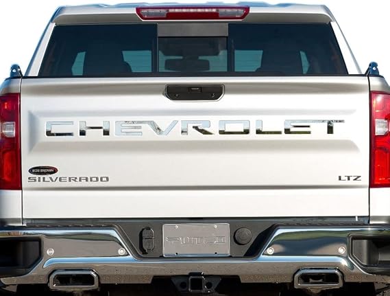 Putco Chevrolet Tailgate Letters Kit - Stainless Steel - Cut Lettering - Fits Chevy Silverado 2019-2026