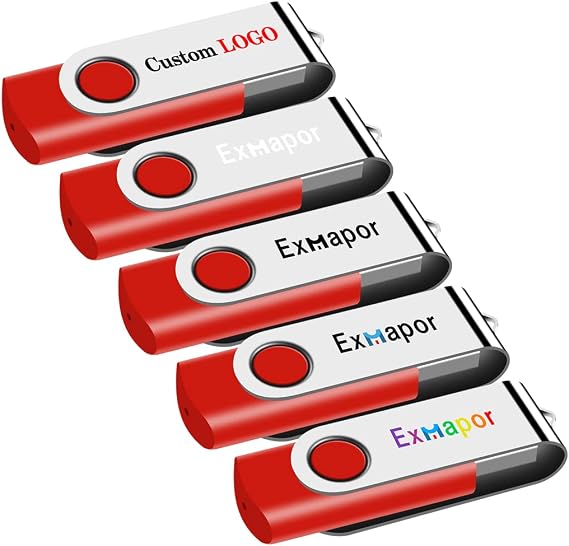 Customized USB Flash Drives 256MB 50PCS Exmapor Thumb Drive Personalized with Your Logo