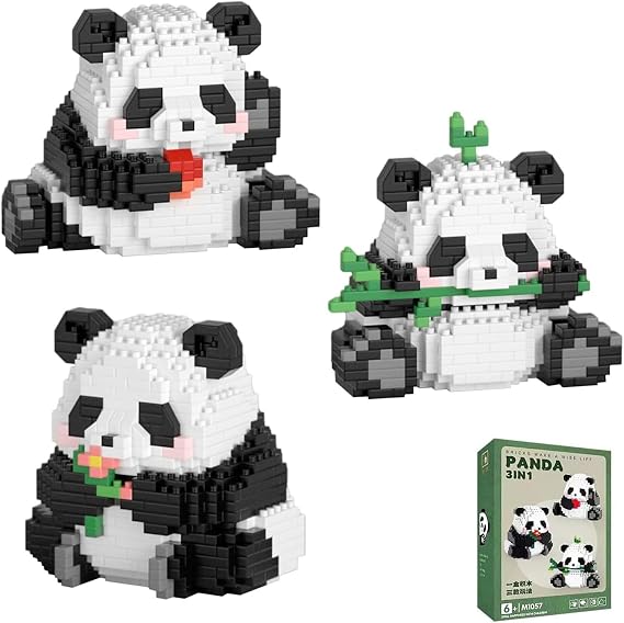 1 Set Panda Mini Building Blocks Set Cute Animals Building Sets