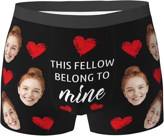Custom Boxers Personalized Boxer for Men Personalized Boxers Valentine's Day Gift