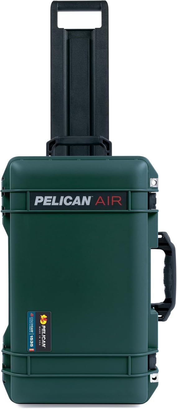 Trekking Green Pelican Air 1535 Carry-on Case - Case  empty - Black Handles & Latches.