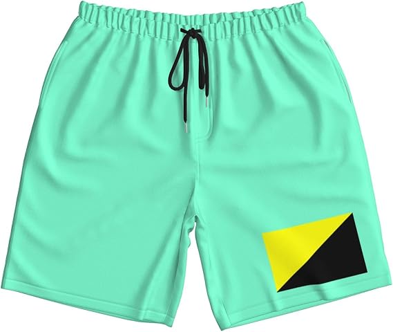 Ancap Flag Mens Swim Trunks Quick Dry Board Shorts 7" - Hawaii Beach Swimwear