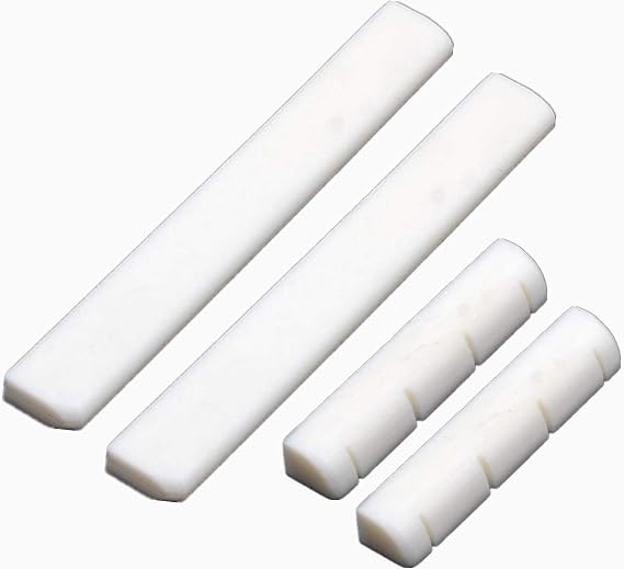 Miwayer Ukulele Real Bone 53mm Bridge Saddle & 35mm Nut for 4 String Ukulele-Regula