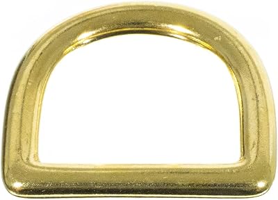 Craft County Brass D-Ring 1 Inch Inside DIY Crafting 10 Pack