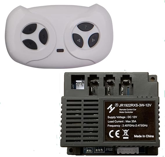 JR1922RXS-3W-12V Kids Powered Ride on car 2.4G Bluetooth Remote Control and Receiver Kit Controller Control Box Accessories for Children Electric Ride On Car Replacement Parts
