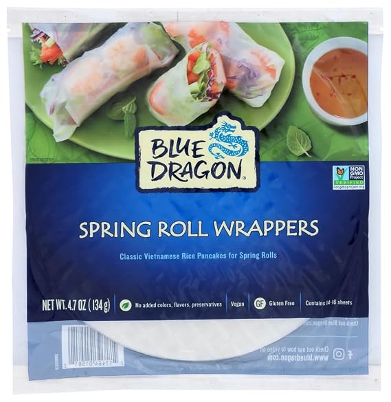 Blue Dragon Spring Roll Wrappers 134g - Pack of 6
