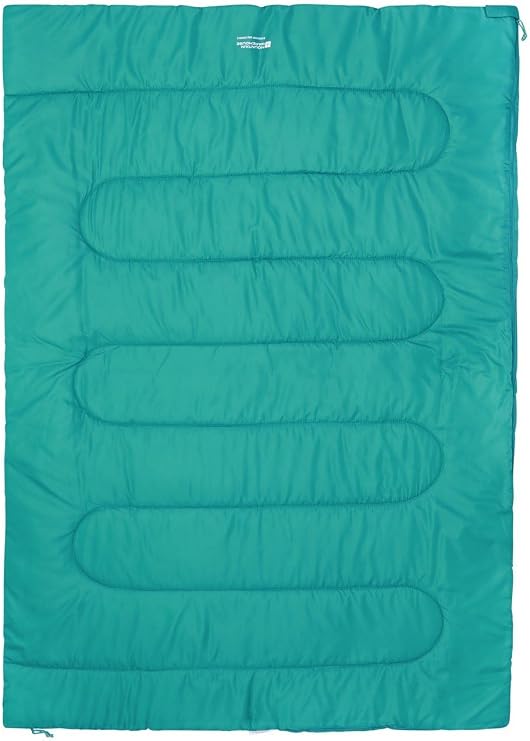 Mountain Warehouse Basecamp 200 Double Sleeping Bag - 2/3 Season Camping Bag, Insulated Mattress
