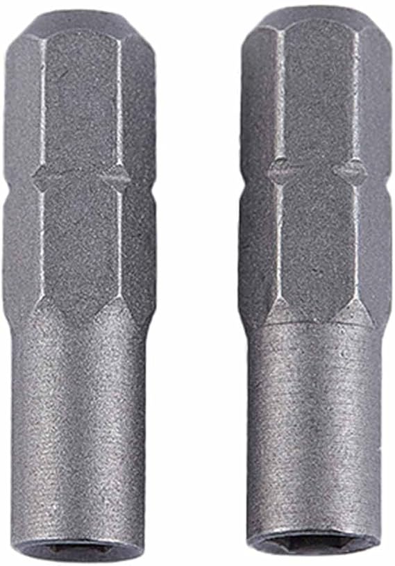 2pcs Manual/Electric Screwdriver Bit Adapter Screwdriver Hexagonal Handle Adapter Precision Bit Adapter 6.35mm 1/4" Insert Bit Adapter to 4mm