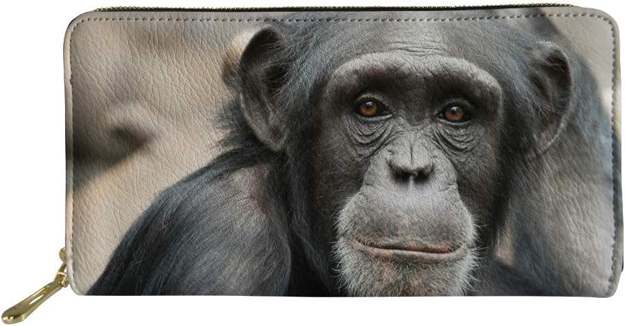 Showudesigns Long Wallet with Cash Compartment Women's Credit Card Holder Monkey Designer