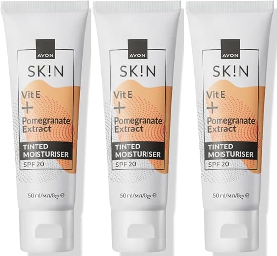 Pack of 3 SK!N Radiance Tinted Facial Day Moisturising Cream SPF20 for normal skin, 50ml tubes