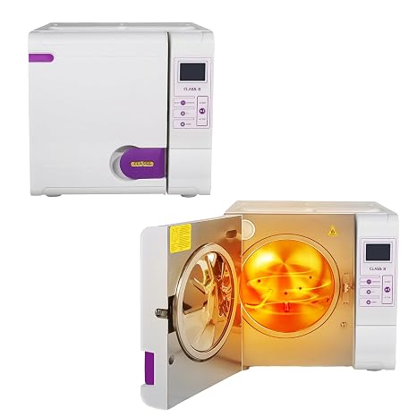 BONEW-Oral Automatic Autoclave Class B Vacuum Automatic Control High Temperature Pressure Steam LCD Display Water Steam Separation Design with Dry Fucntion and Printer can USB Connector Records (23L)