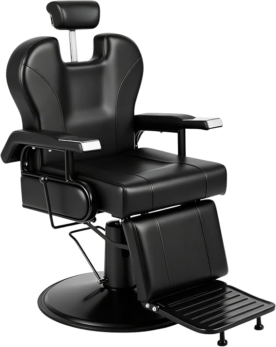 360 Swivel Reclining Barber Chair Heavy Duty Hydraulic Salon Chair