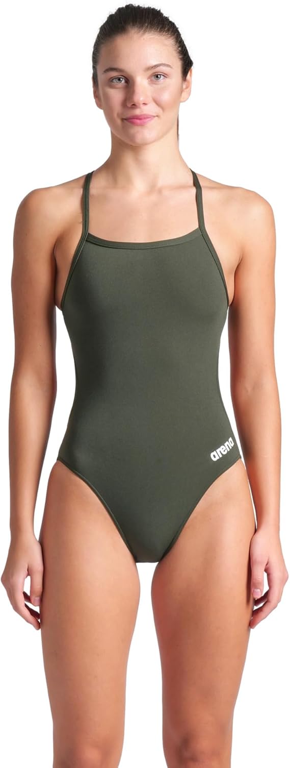 Arena Solid Challenge Team One-pieceWomen's Swimsuit, Quick-Drying, Sporty Swimwear in MaxLife Fabric with Maximum Chlorine Resistance and UPF 50+ UV Protection