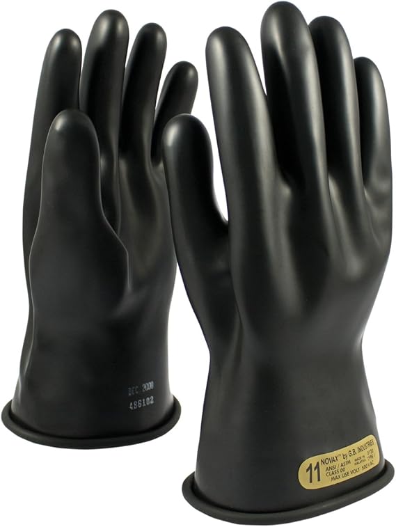 150-00-11/8 Class 00 Rubber Insulating Glove with Straight Cuff, 11"