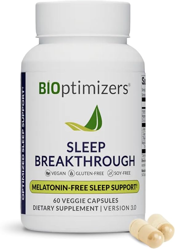 BIOptimizers Sleep Breakthrough, Calming Relief Aid for Adultst 60 Capsules