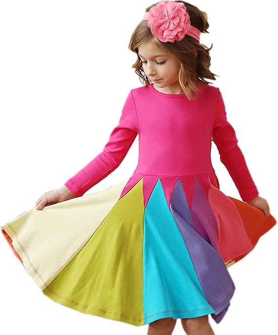 Kids Baby Girls Princess Dress Spaghetti Strap Sleeveless Sling Chiffon Summer Rainbow Beach Party Casual Swing Tutu Dress