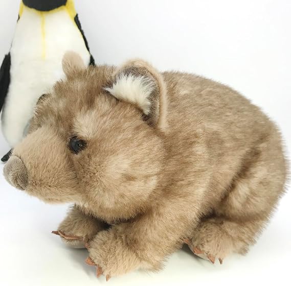JIANEEXSQ Realistic Wombat Stuffed Animal Doll, Simulation Australia Wombat Plush Toy, Birthday Gift, Collection Decoration