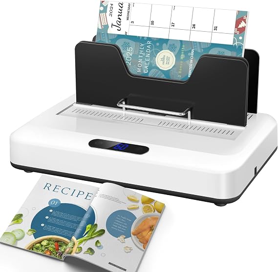 Thermal Binding Machine, 500 Sheets Capacity, No Preheat Time, Digital Touch Panel with Air Cooling, Electric Binder for A4/A5/Letter Size Business Documents, Office and Home Projects