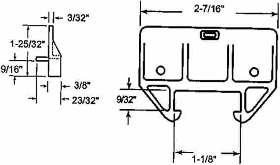 Slide-Co 222186 Drawer Track Guide and Glides, White, Polyethylene (Single Pack)