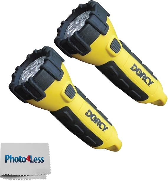 3AA Floating Flashlight with Built in Carabiner in Yellow/Black Color