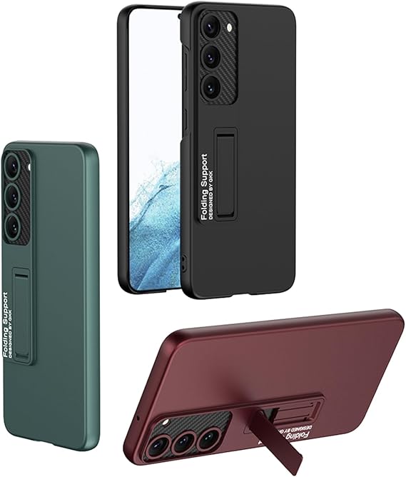 Microcase Samsung S23 FE Ile Uyumlu Standlı Sert Plastik Mat Kılıf -AL3566 (Beyaz)