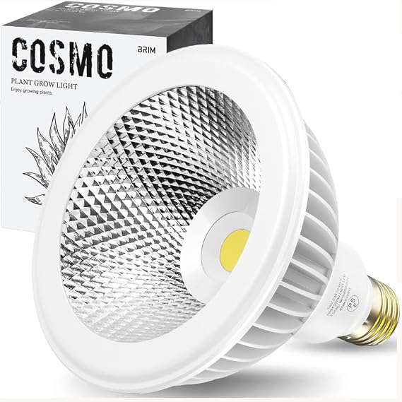 Green Advisor RecommendedBRIM COSMO UV 20W Plant Growing Light, LED Full Spectrum, High PPFD, High Power Factor, High CRI, Plant LED Light, Energy-saving Design, Long Life, E26 Socket, with