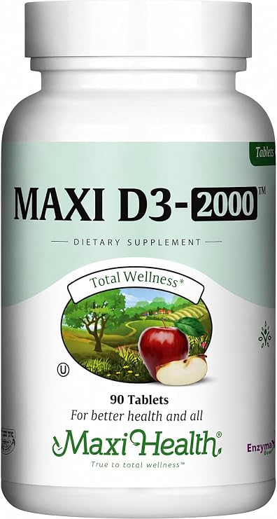 Maxi Health Vitamin D3 2000IU Supplement (90 Tablets)